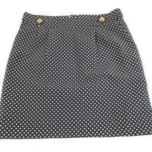 LILLY PULITZER BLACK/WHITE POLKA WOMEN'S SKIRT 10